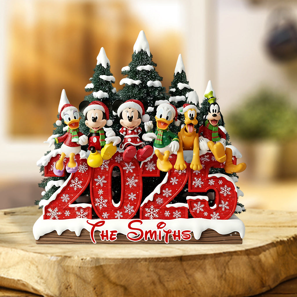 Merry Christmas - Personalized Mouse Custom Shaped Acrylic Plaque