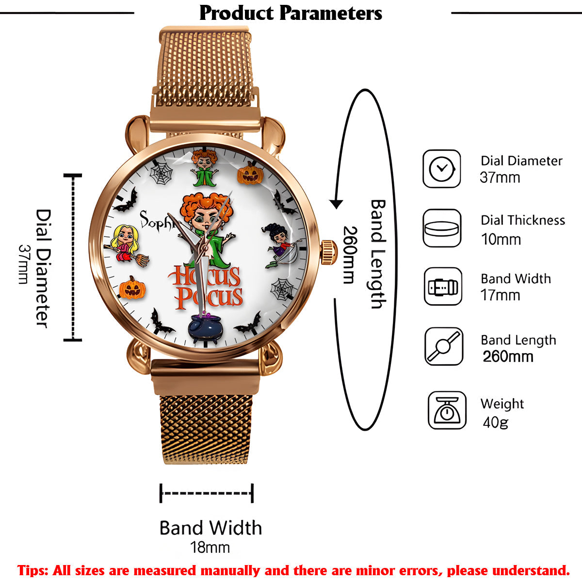 The Sanderson Sisters - Personalized Three Witches Women Hand Watch