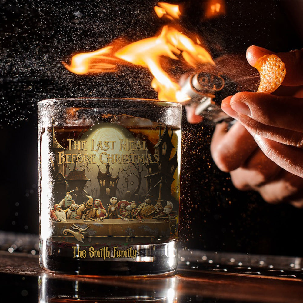 THE LAST MEAL BEFORE CHRISTMAS - Personalized Nightmare Whiskey Glass