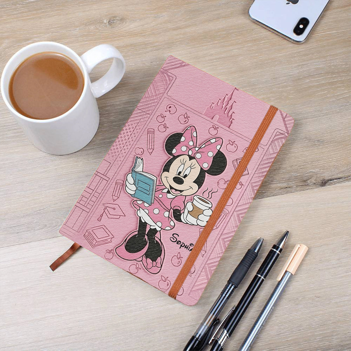 Teacher Mouse Friends - Personalized Teacher Leather Journal