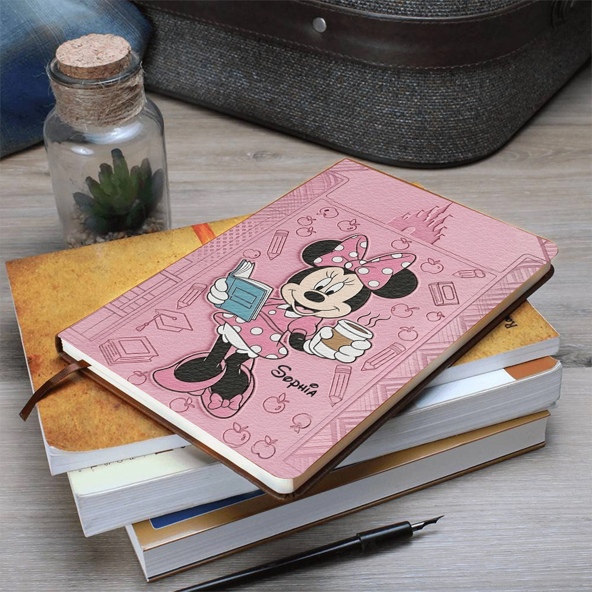 Teacher Mouse Friends - Personalized Teacher Leather Journal
