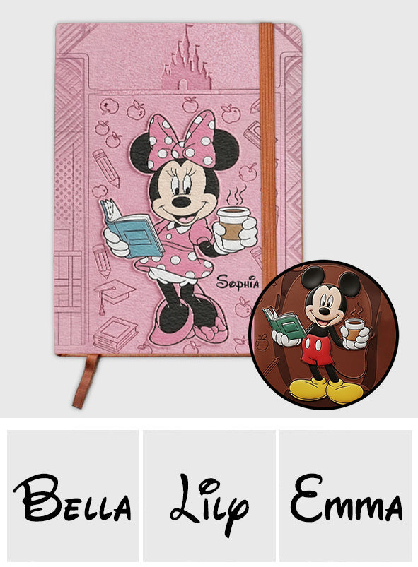 Teacher Mouse Friends - Personalized Teacher Leather Journal