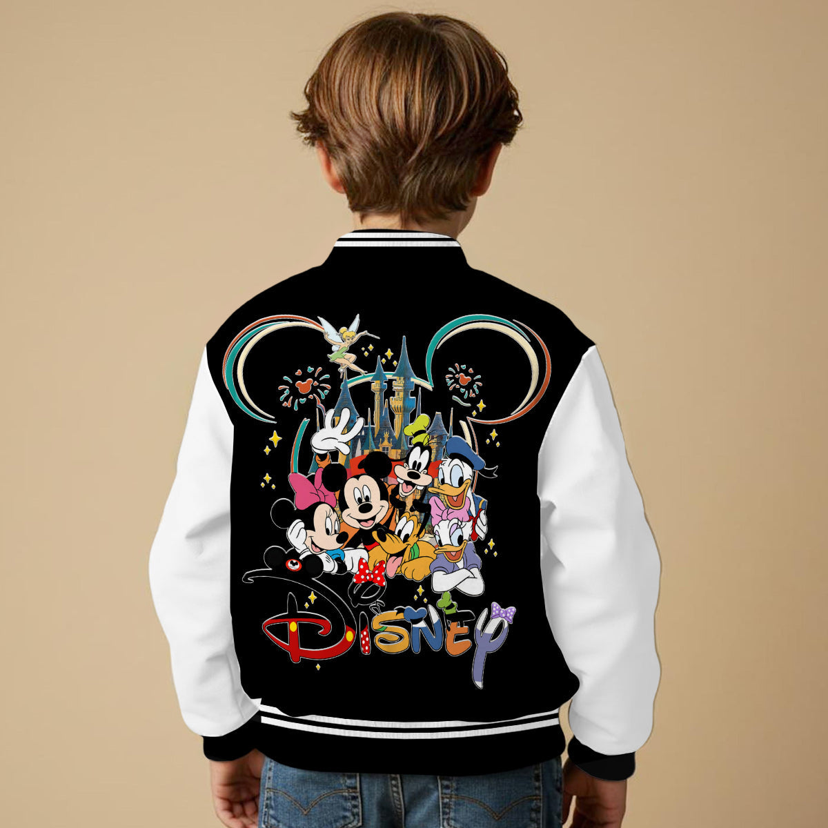 Magical Initial Letter - Personalized Mouse Varsity Jacket