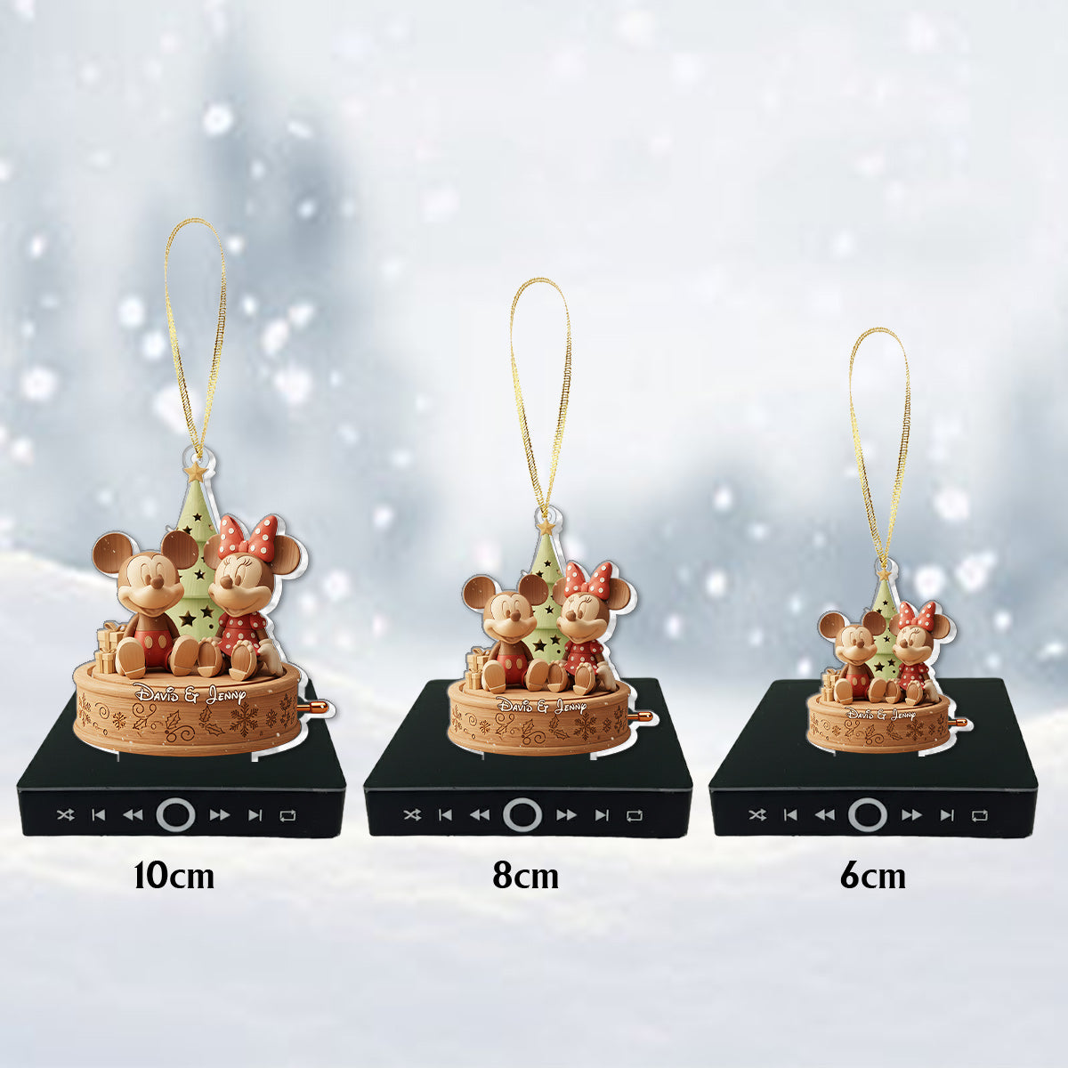 Merry Christmas - Personalized Mouse Music Ornament
