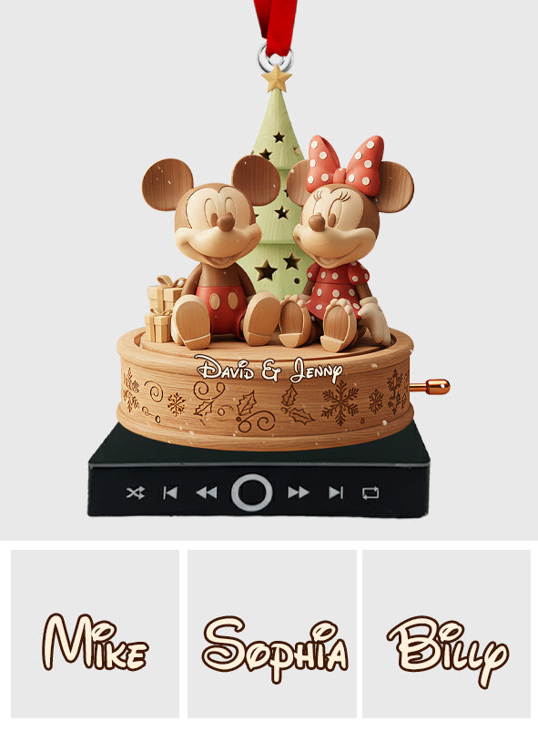 Merry Christmas - Personalized Mouse Music Ornament