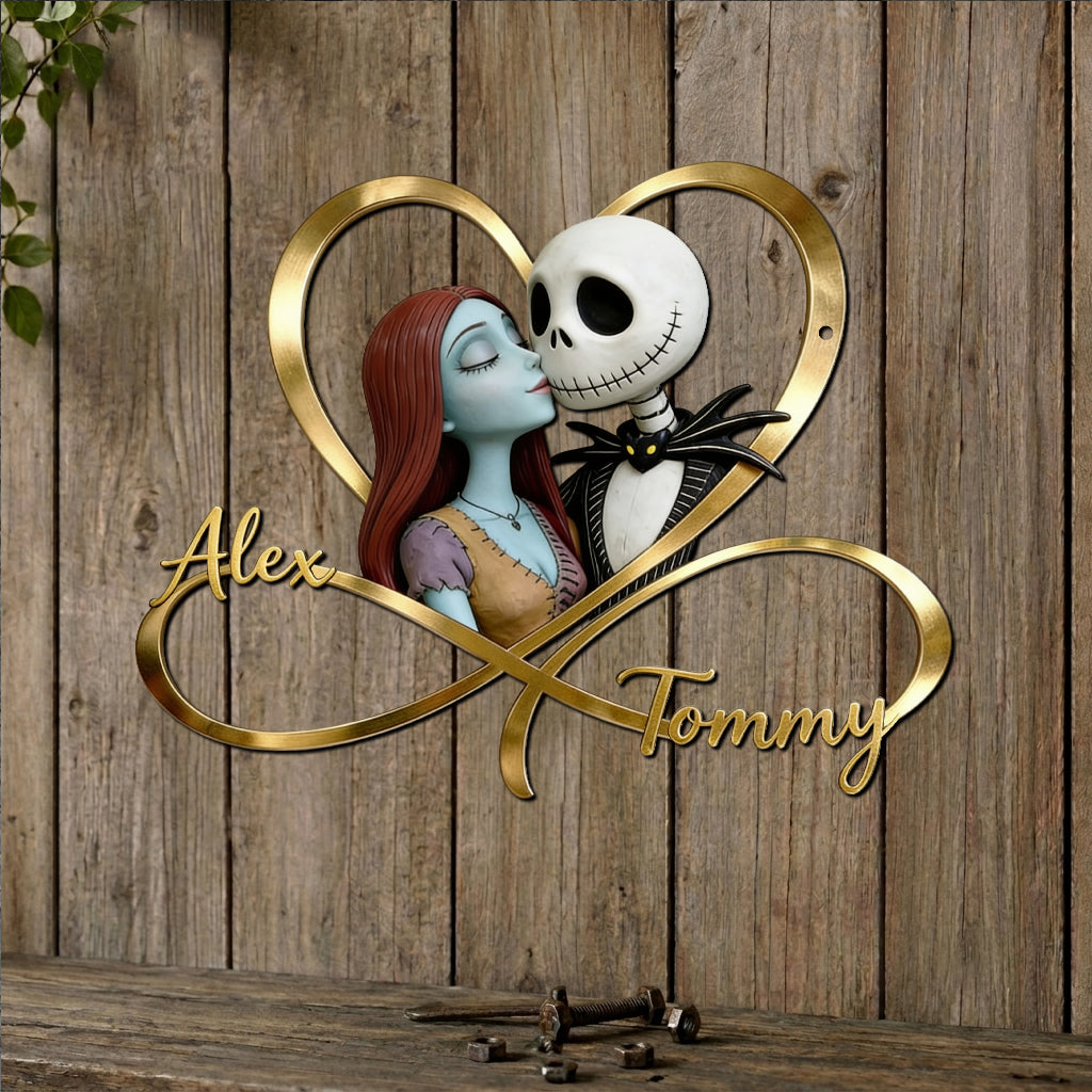 We're Simply Meant To Be. - Personalized Nightmare Cut Metal Sign