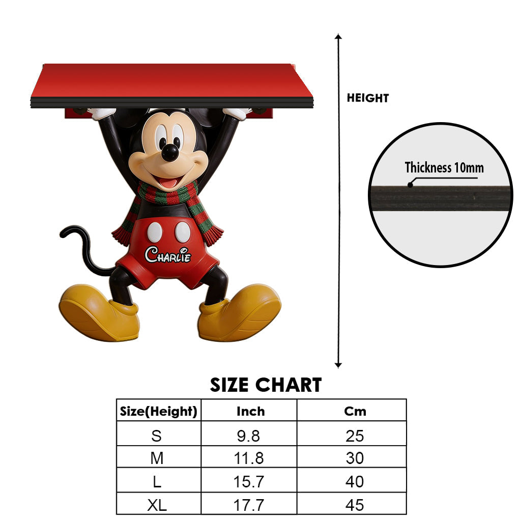 Friends - Personalized Mouse Wooden Floating Shelf