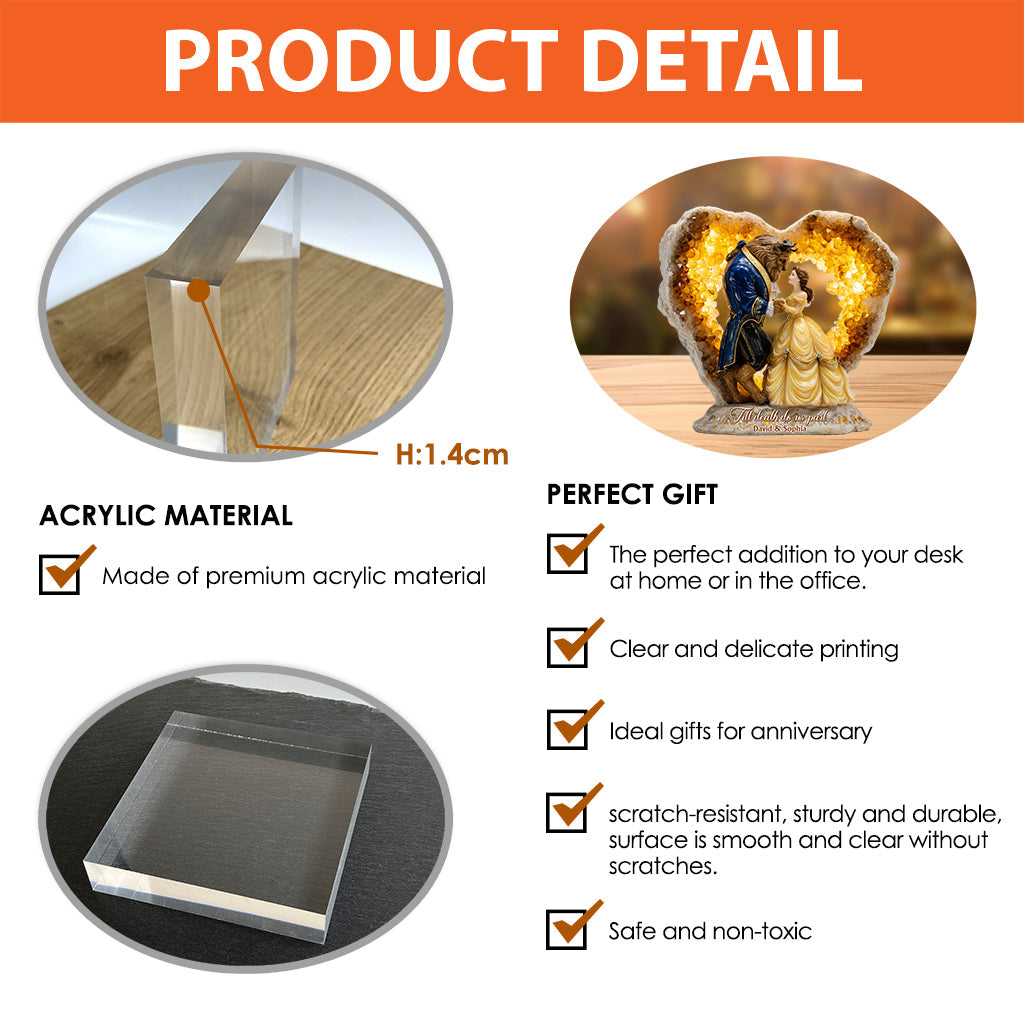 Till Death Do Us Part - Personalized Mouse Custom Shaped Acrylic Plaque