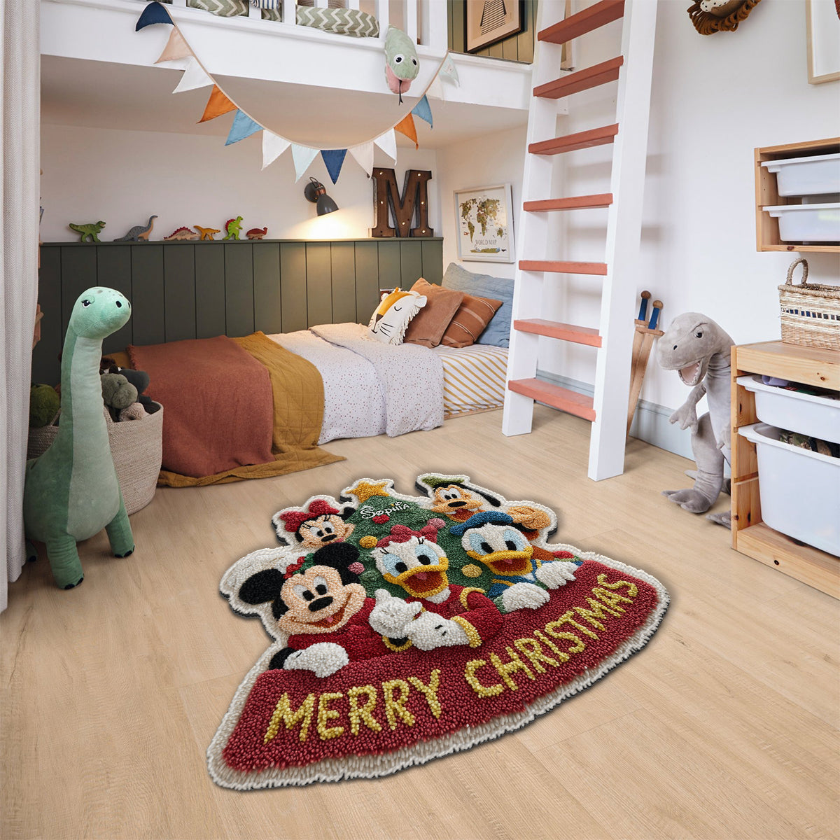 Merry Christmas - Personalized Mouse Non-Slip Tufted Rug