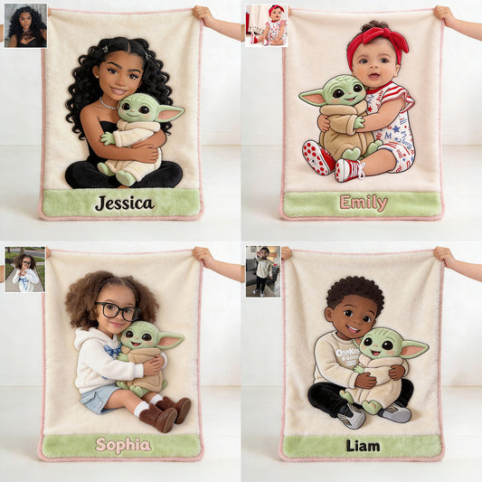 Cute Baby - Personalized The Force Blanket