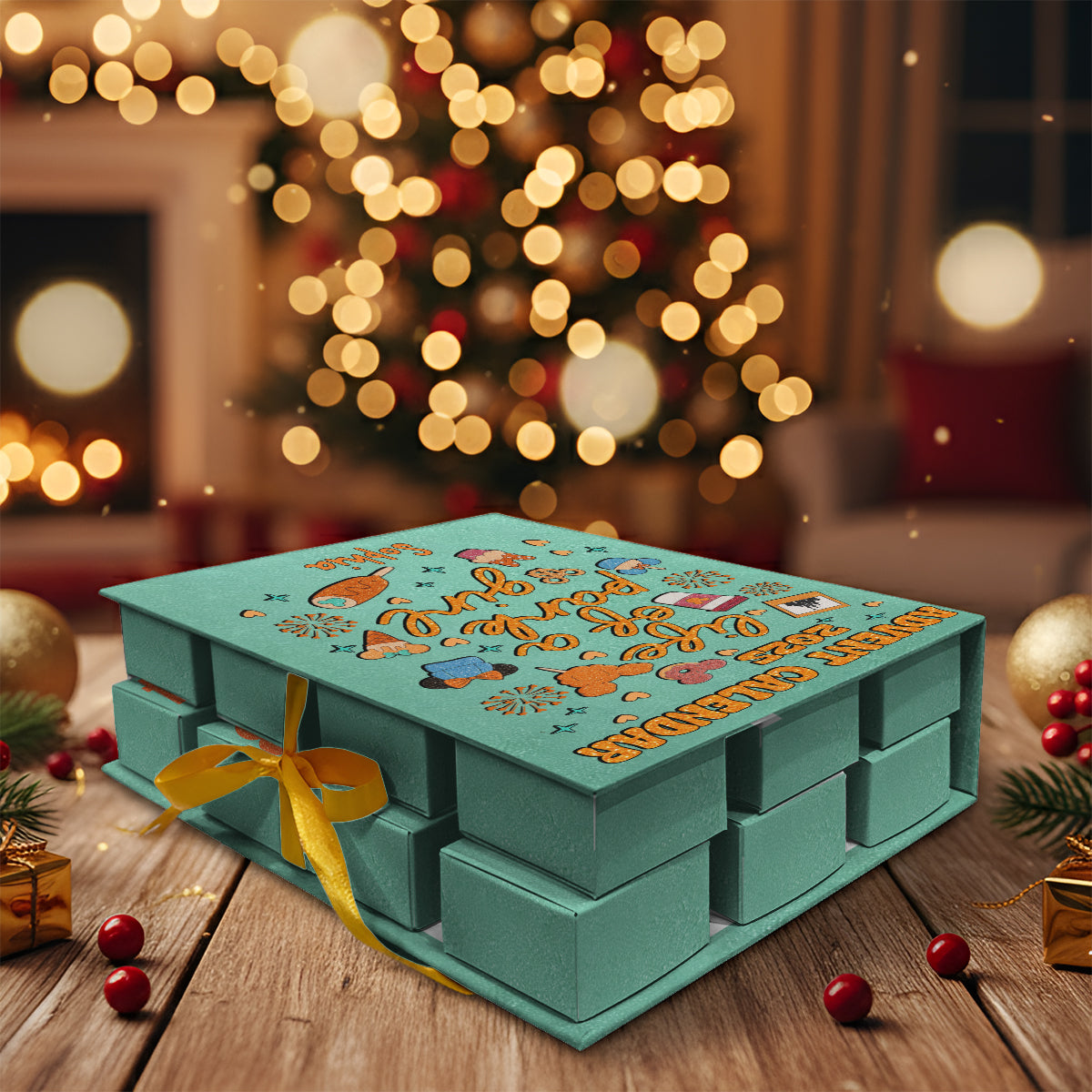 Life Of A Park Girl - Personalized Mouse Folded Advent Calendar With Ornaments