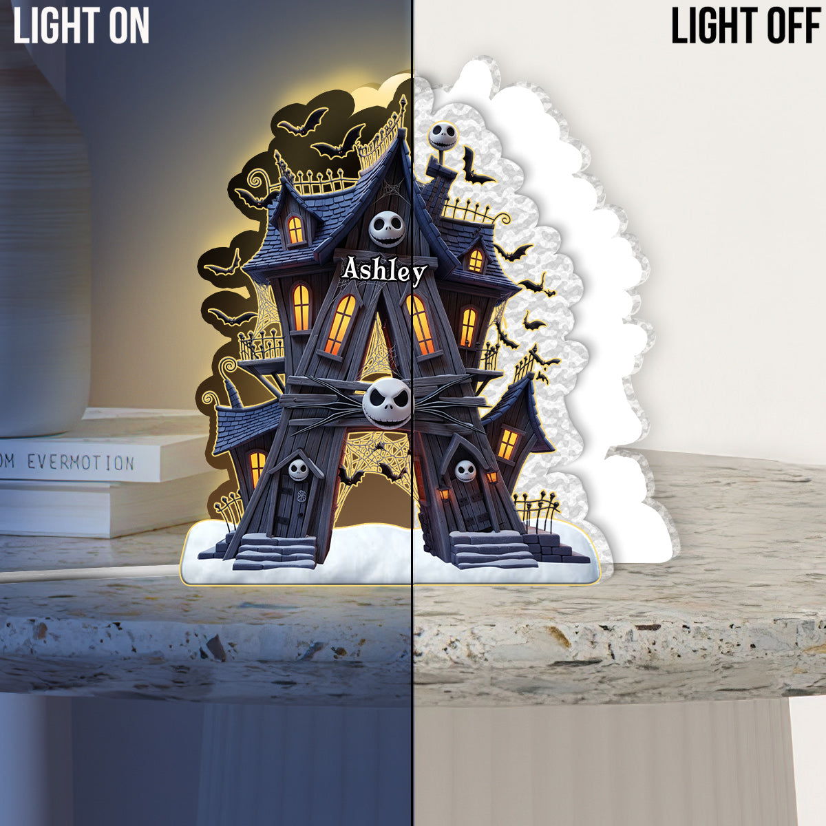 Nightmare Before Christmas - Personalized Nightmare Acrylic LED Night Light