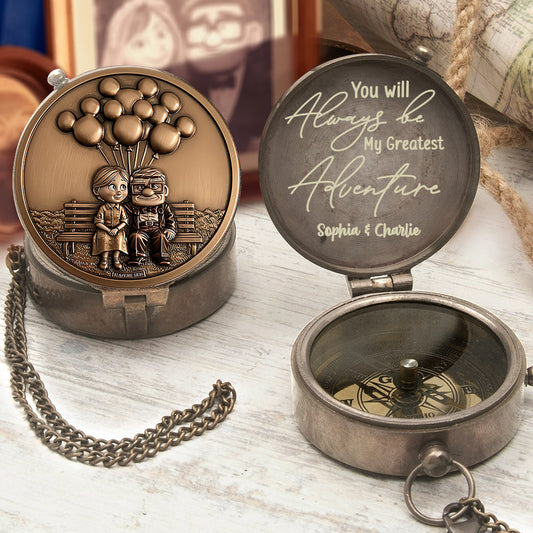 You Are My Greatest Adventure - Personalized Couple Compass