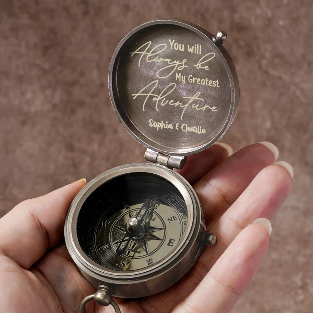 You Are My Greatest Adventure - Personalized Couple Compass