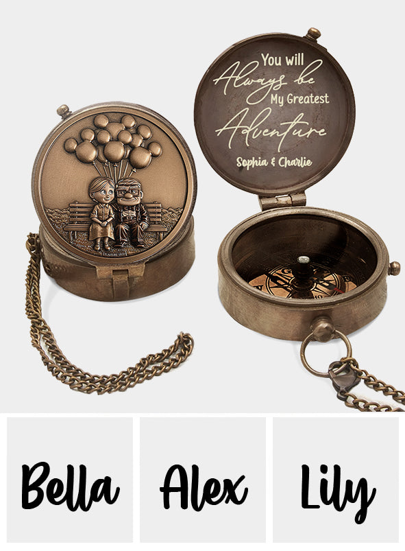 You Are My Greatest Adventure - Personalized Couple Compass