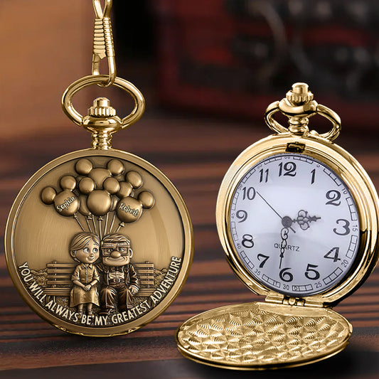 You Are My Greatest Adventure - Personalized Couple Pocket Watch