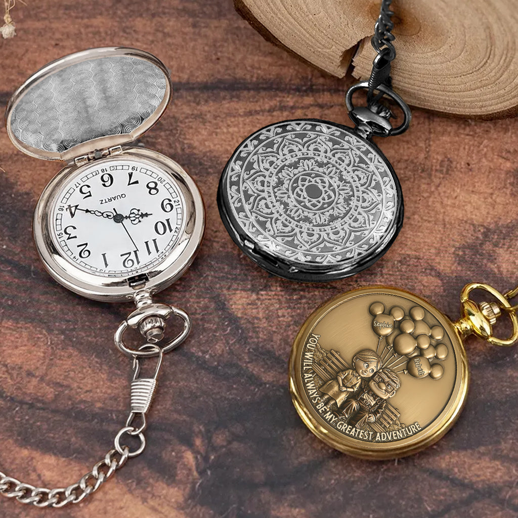 You Are My Greatest Adventure - Personalized Couple Pocket Watch