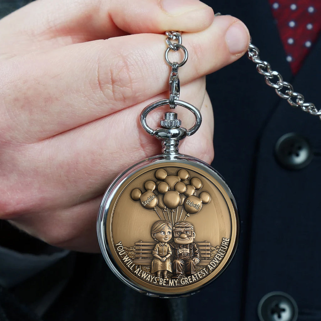 You Are My Greatest Adventure - Personalized Couple Pocket Watch