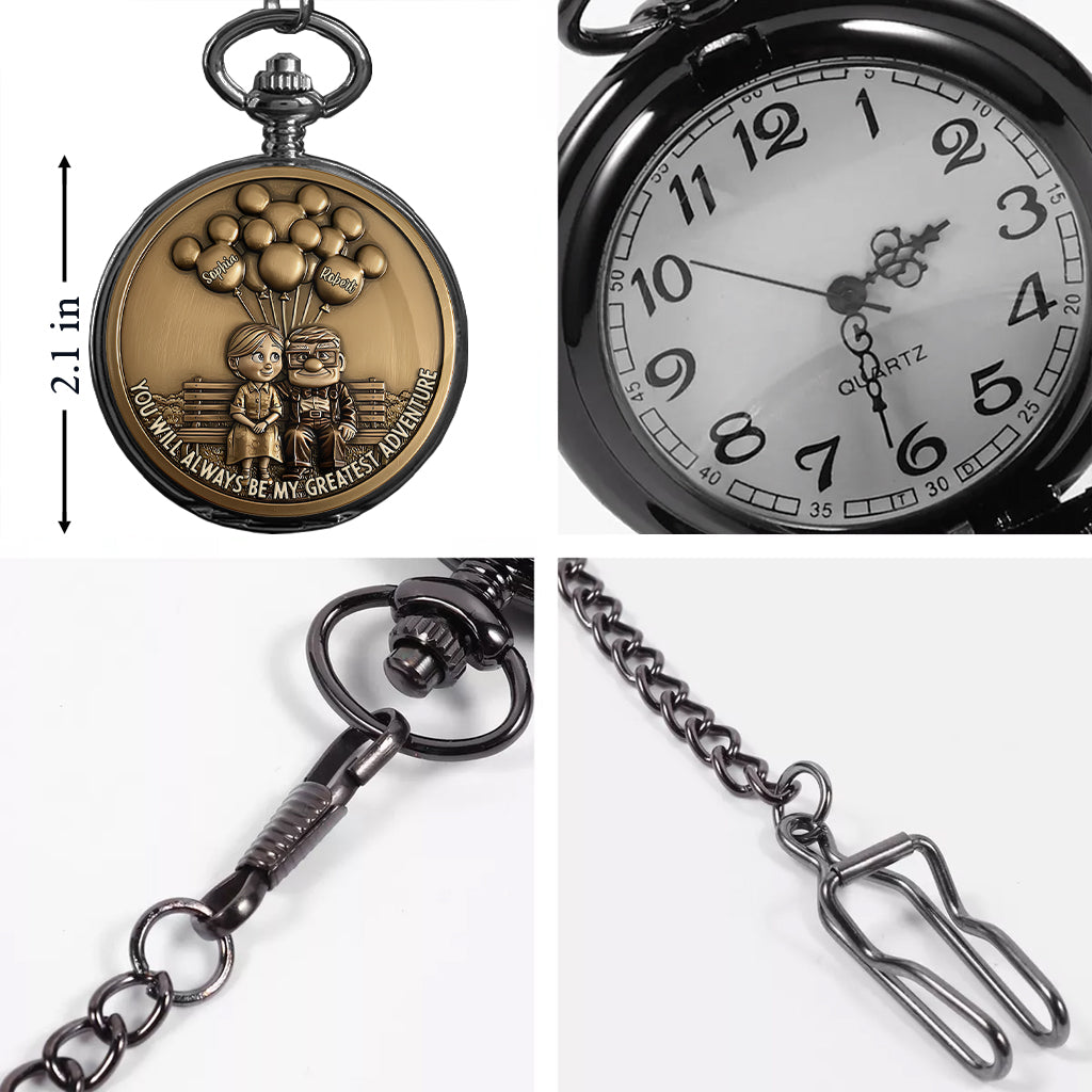 You Are My Greatest Adventure - Personalized Couple Pocket Watch