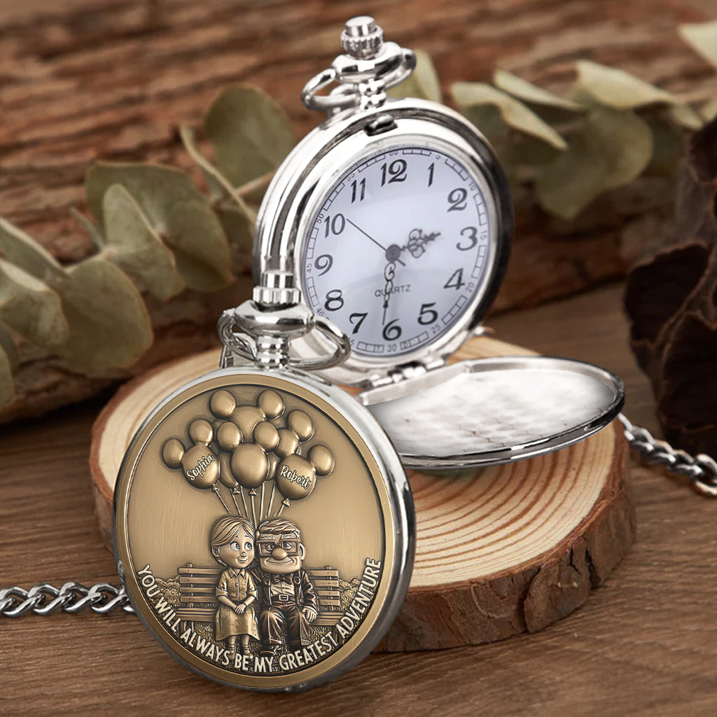 You Are My Greatest Adventure - Personalized Couple Pocket Watch