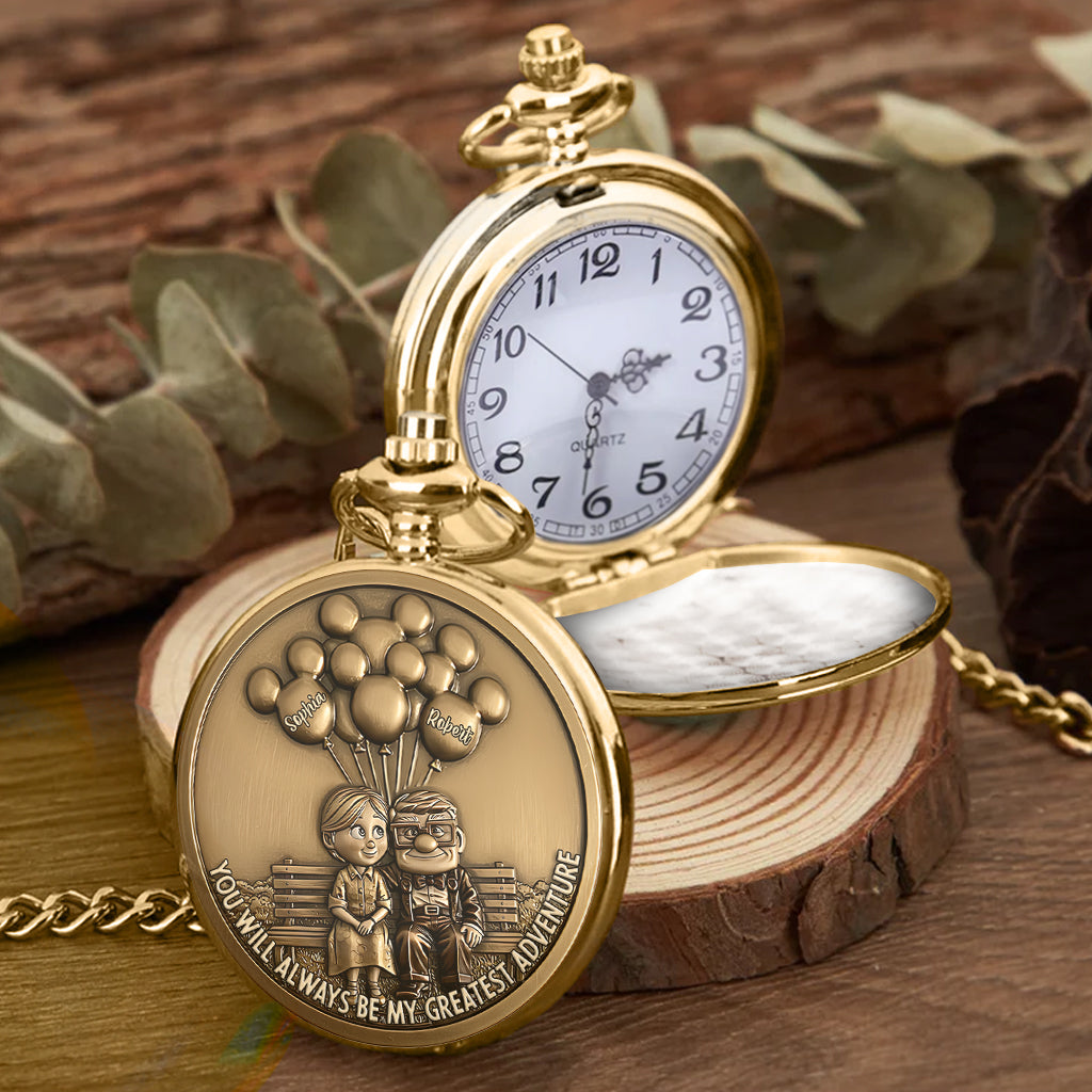 You Are My Greatest Adventure - Personalized Couple Pocket Watch