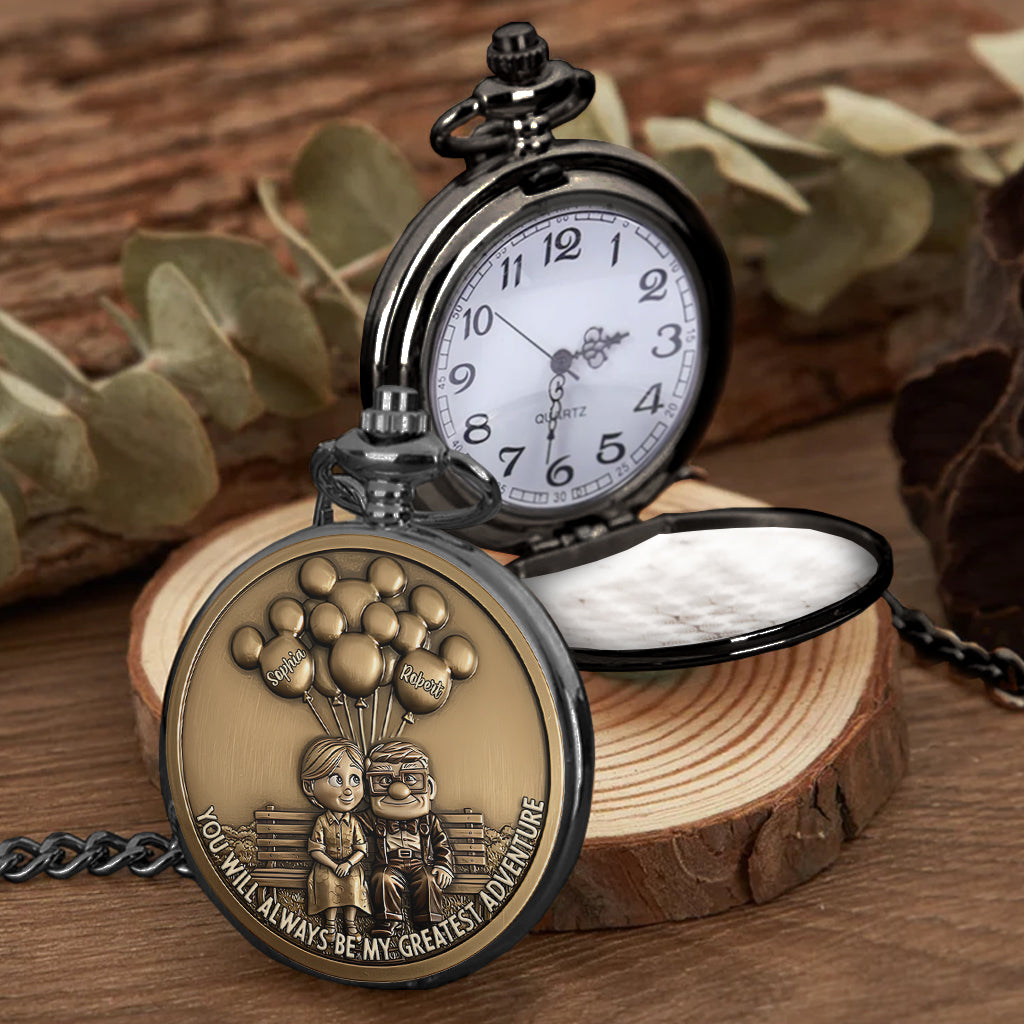 You Are My Greatest Adventure - Personalized Couple Pocket Watch
