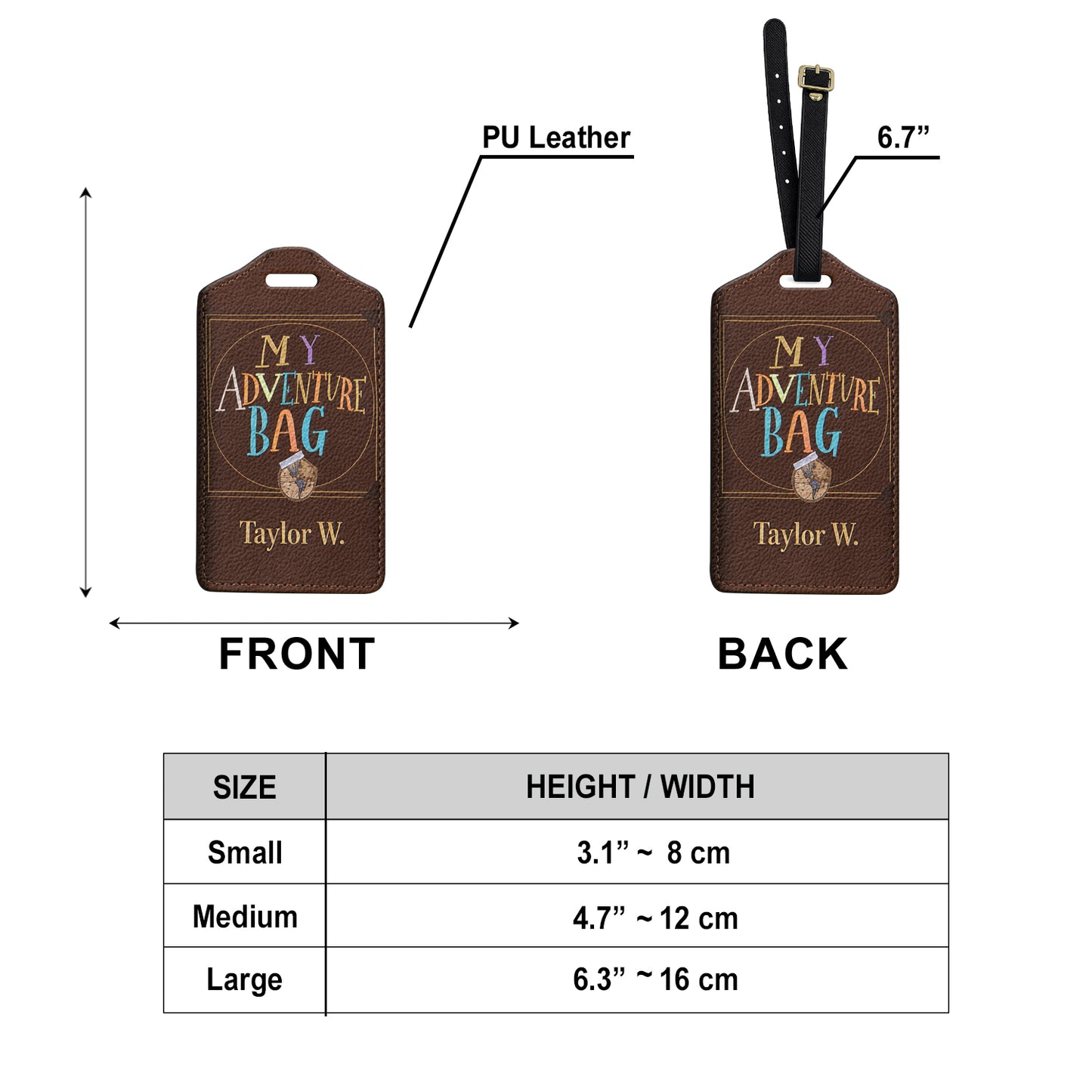 My Adventure Book - Personalized Up Movie Couple Passport Holder & Luggage Tag Set