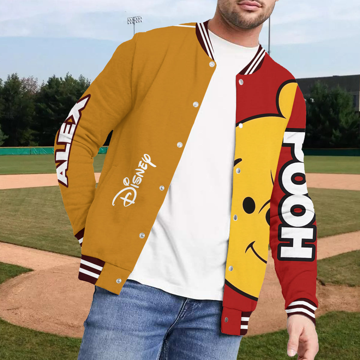 Yellow Bear Buddy - Personalized Yellow Bear Varsity Jacket