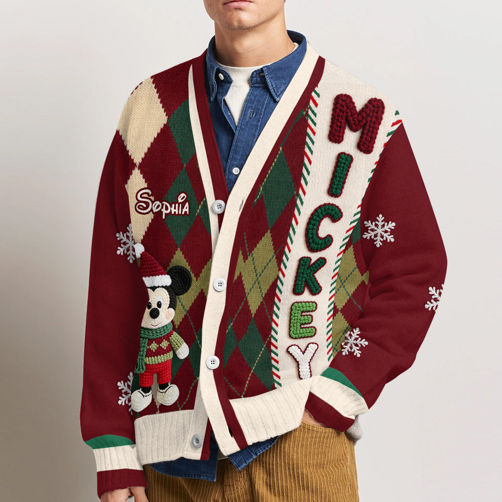 Magical Time of The Year - Personalized Mouse Cardigan Sweater