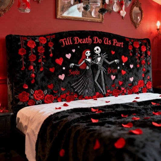 Till Death Do Us Part - Personalized Nightmare Headboard Slipcover