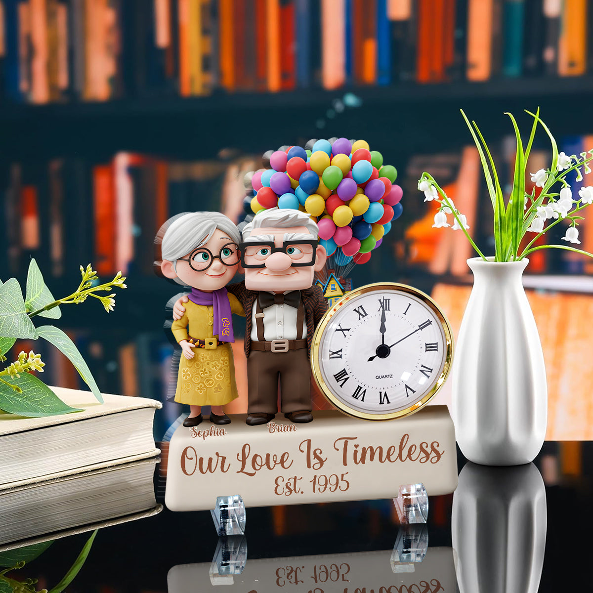 Our Love Is Timeless - Personalized Couple Acrylic Clock Plaque