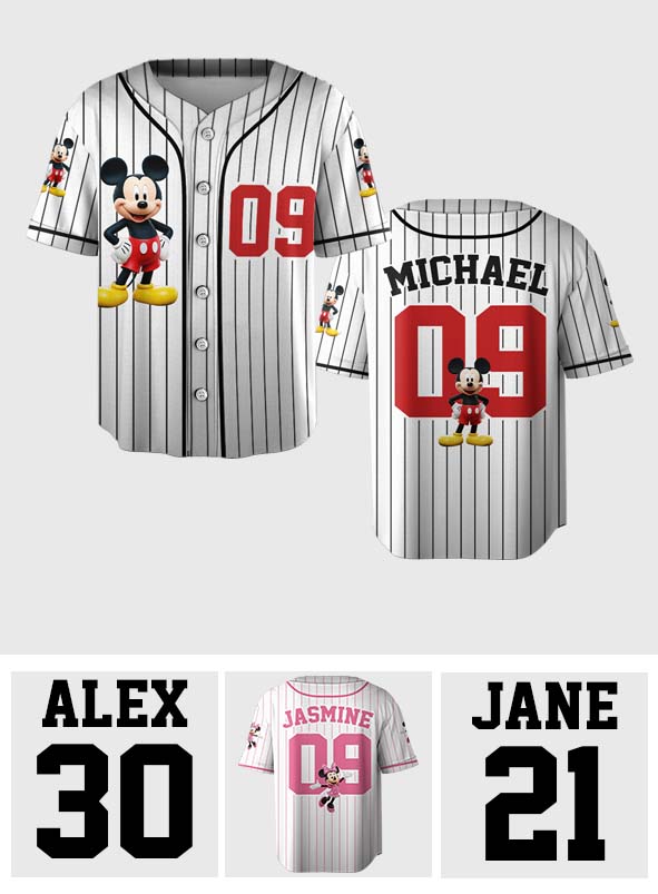 Magical Day - Personalized Mouse Baseball Jersey