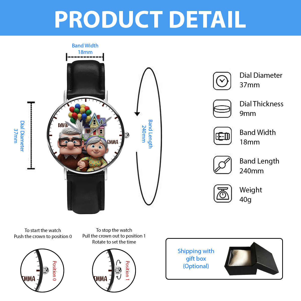 You Are My Greatest Adventure - Personalized Couple Hand Watch