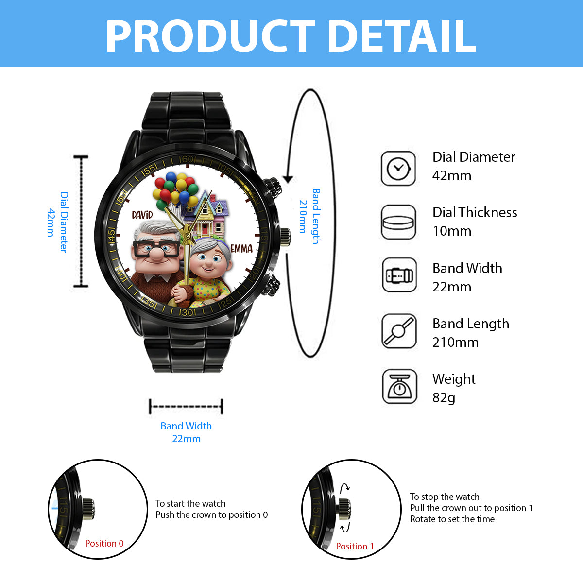You Are My Greatest Adventure - Personalized Couple Hand Watch