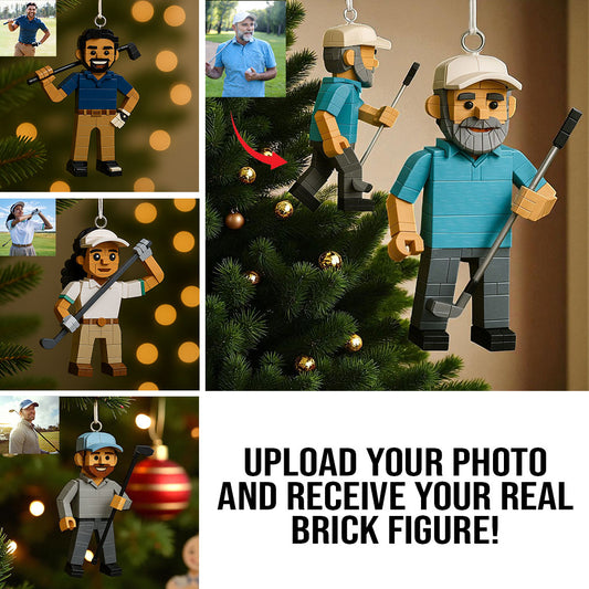 Love Golfing - Personalized Golf Custom Made Block Figure Ornament