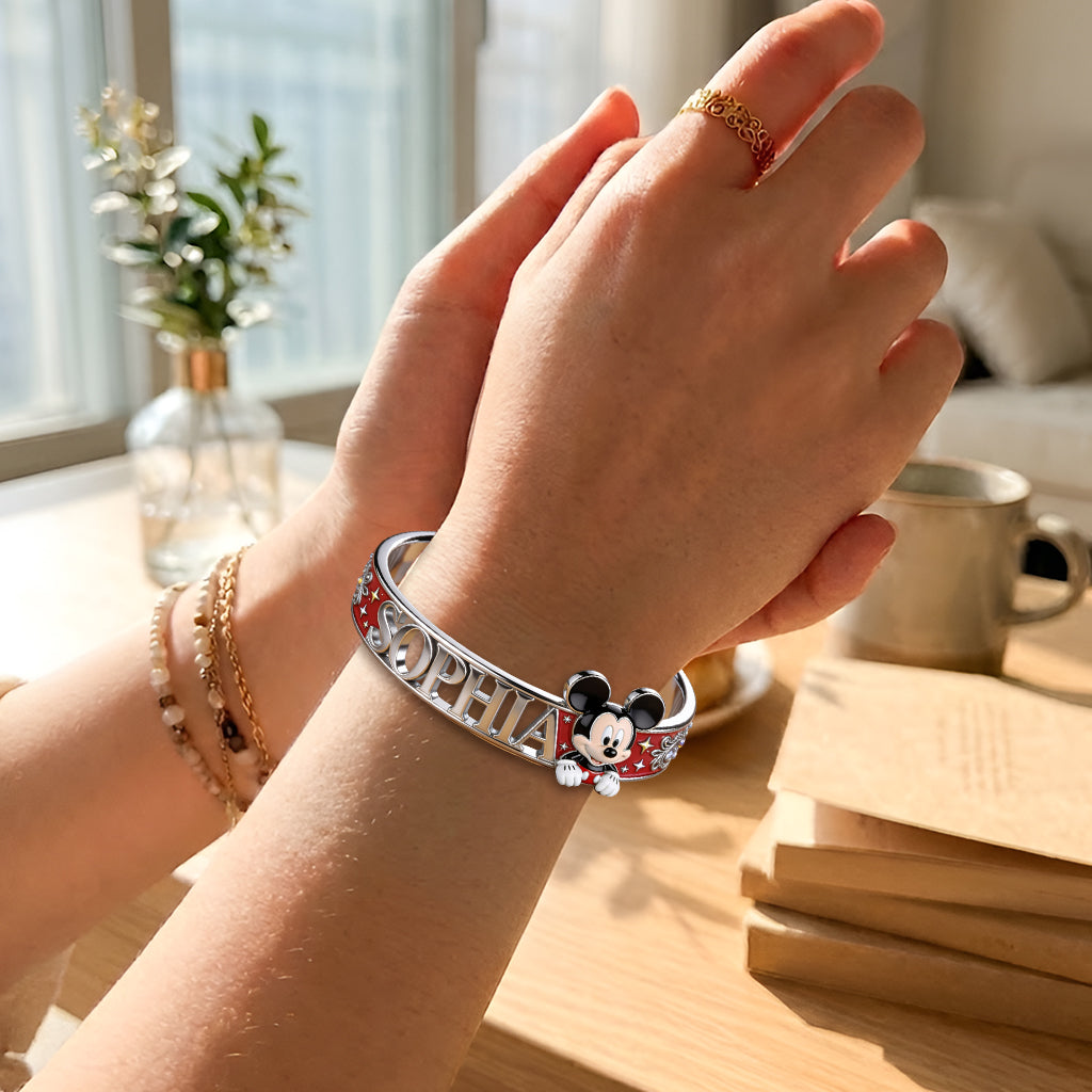 Tale As Old As Time - Personalized Beauty And The Beast Shaped Cuff Bracelet