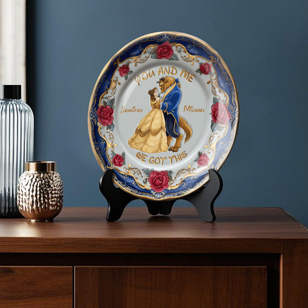 You And Me We Got This - Personalized Mouse Ceramic Round Plate