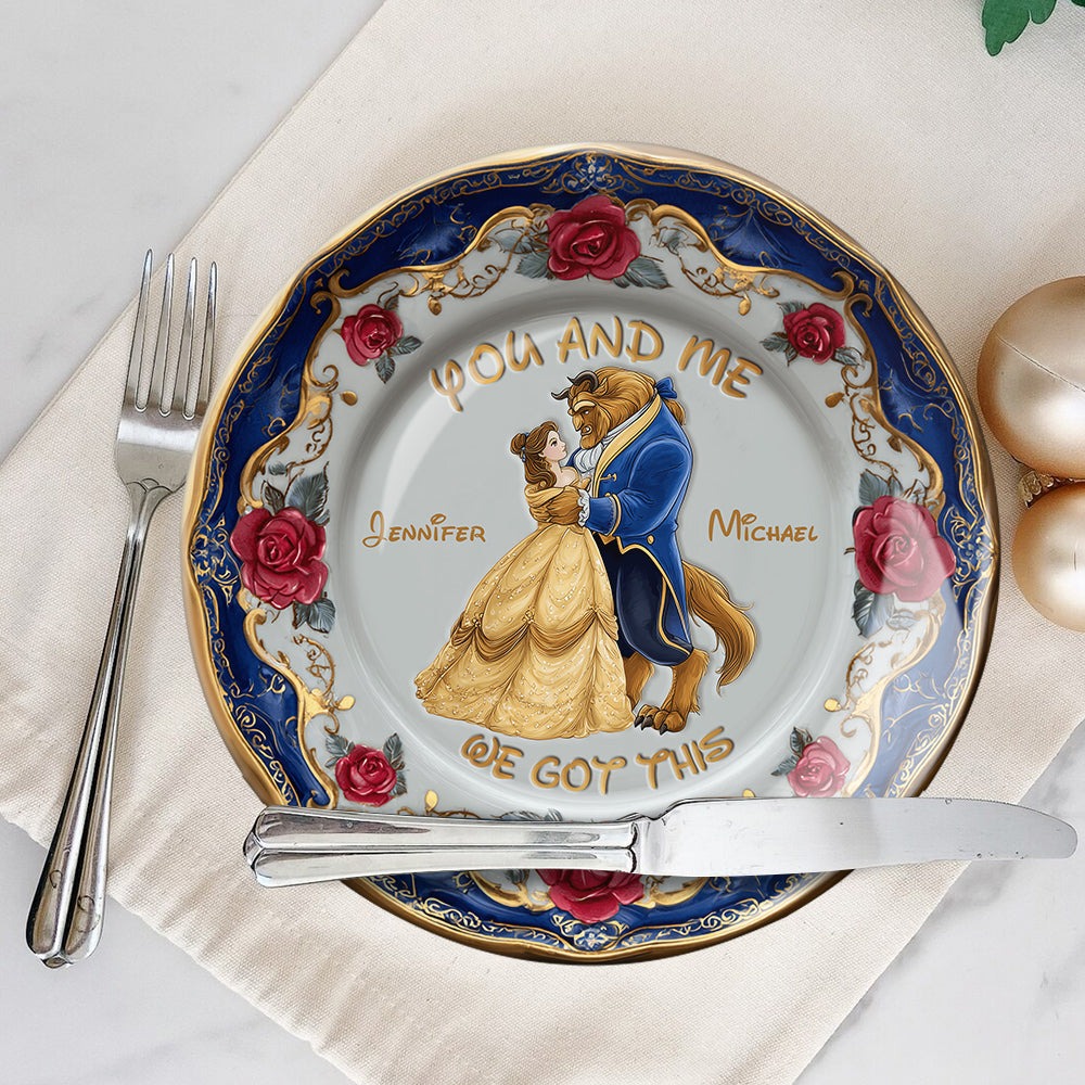 You And Me We Got This - Personalized Mouse Ceramic Round Plate