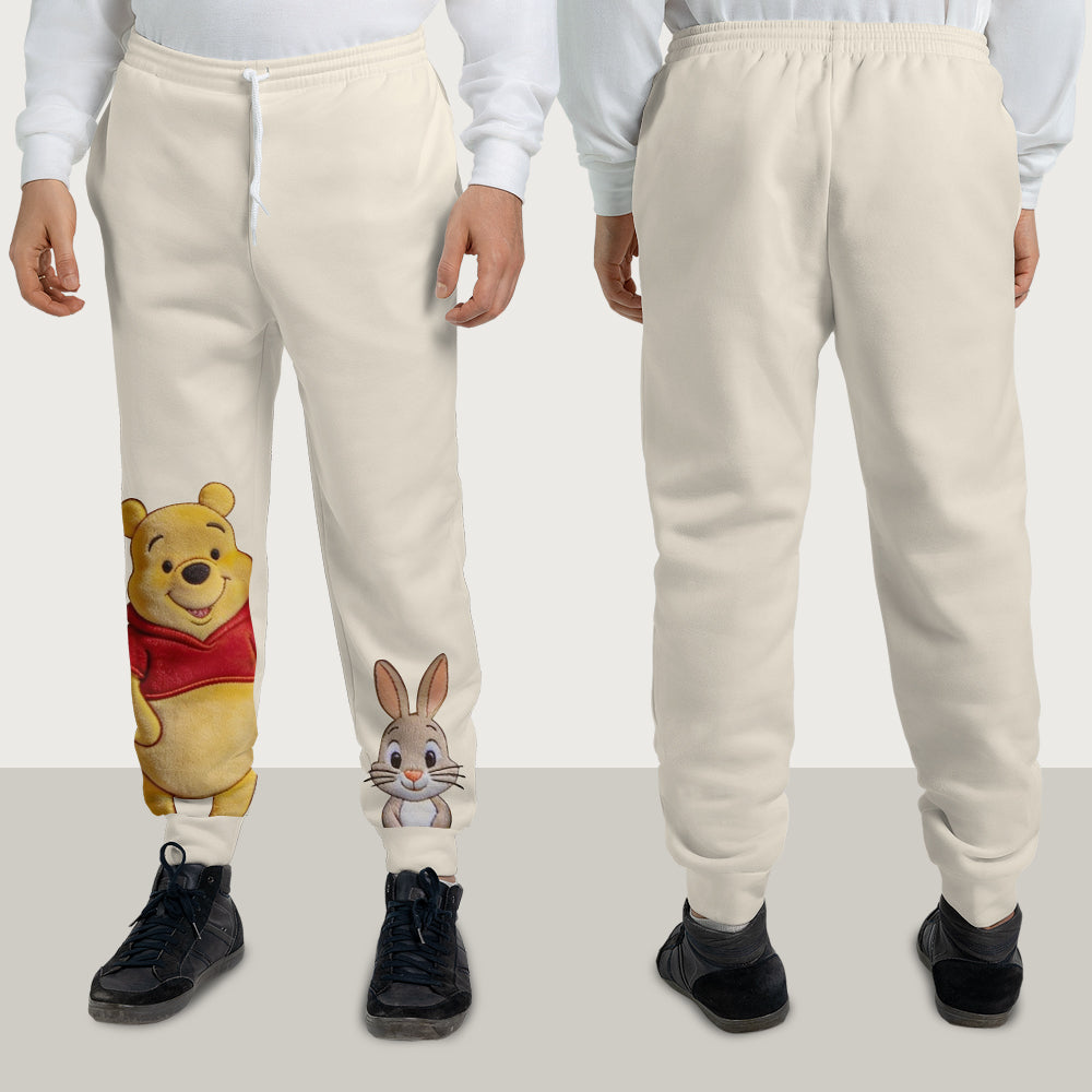 Best Friends - Personalized Yellow Bear Kid Hoodie & Kid Jogger Sweatpants