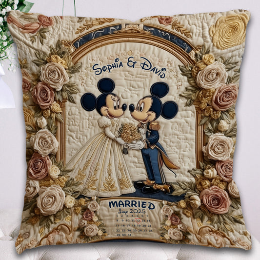Timeless Love Custom Calendar - Personalized Mouse Throw Pillow