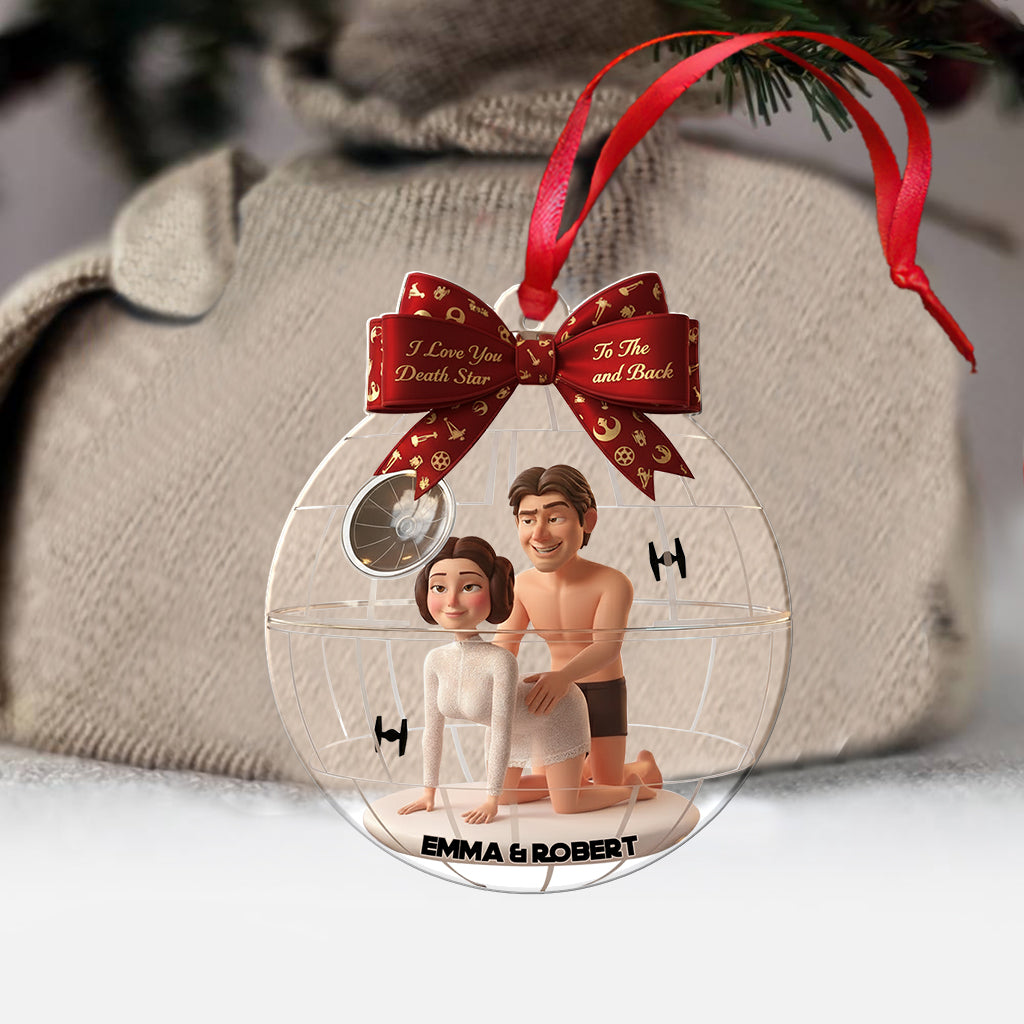 Naughty Space - Personalized The Force Transparent Ornament