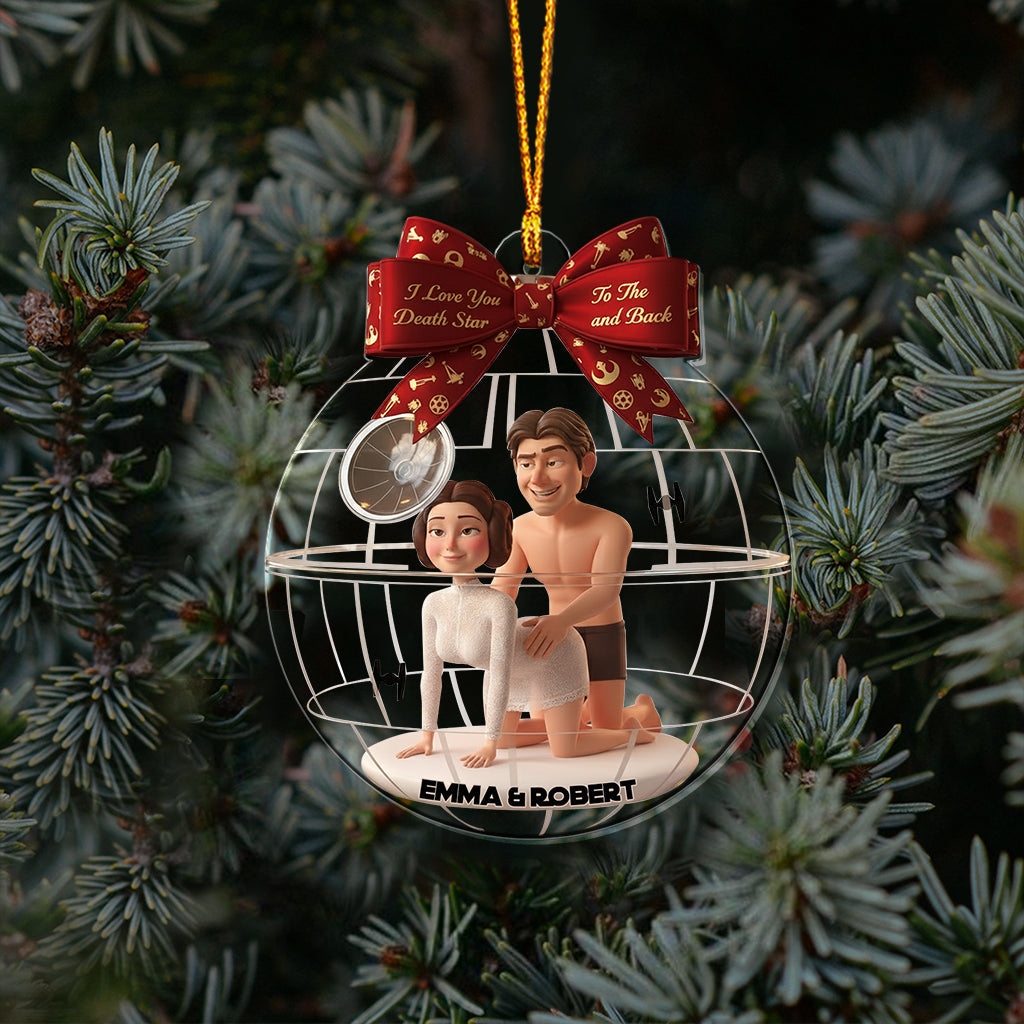 Naughty Space - Personalized The Force Transparent Ornament
