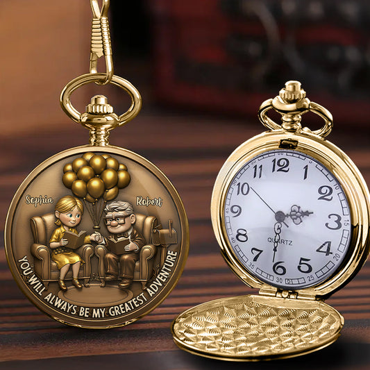 You Are My Greatest Adventure - Personalized Couple Pocket Watch