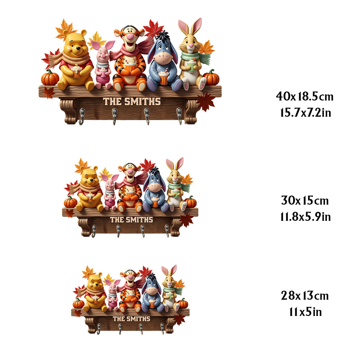 Fall Vibes - Personalized Autumn Custom Shaped Hanging Rack