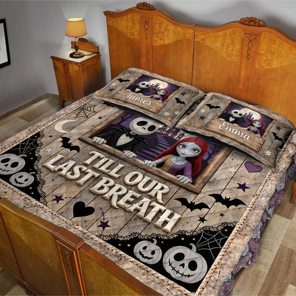 From Our First Kiss Till Our Last Breath - Personalized Nightmare Quilt Set