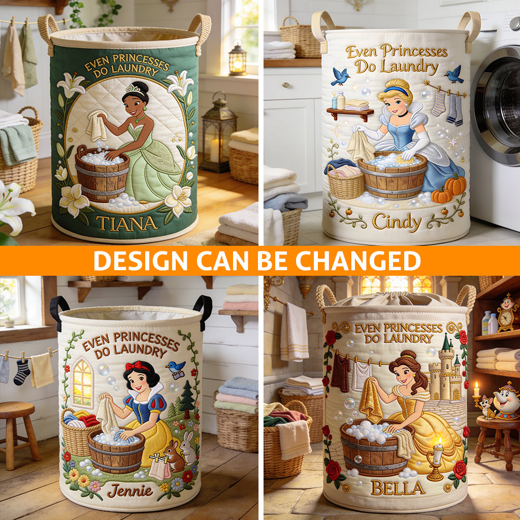 Even Princesses Do Laundry - Personalized Beautiful Princess Storage Basket