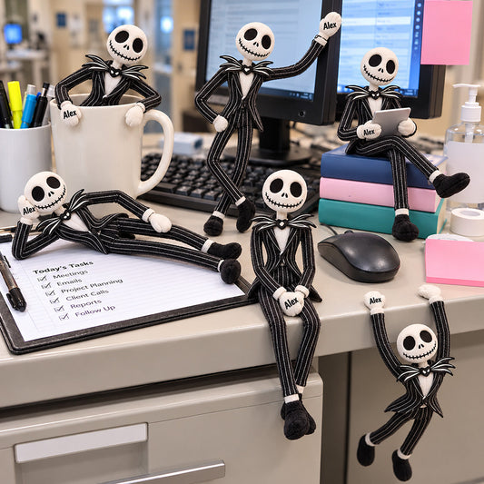 Custom Name Skeleton - Personalized Nightmare Posable Plush Doll