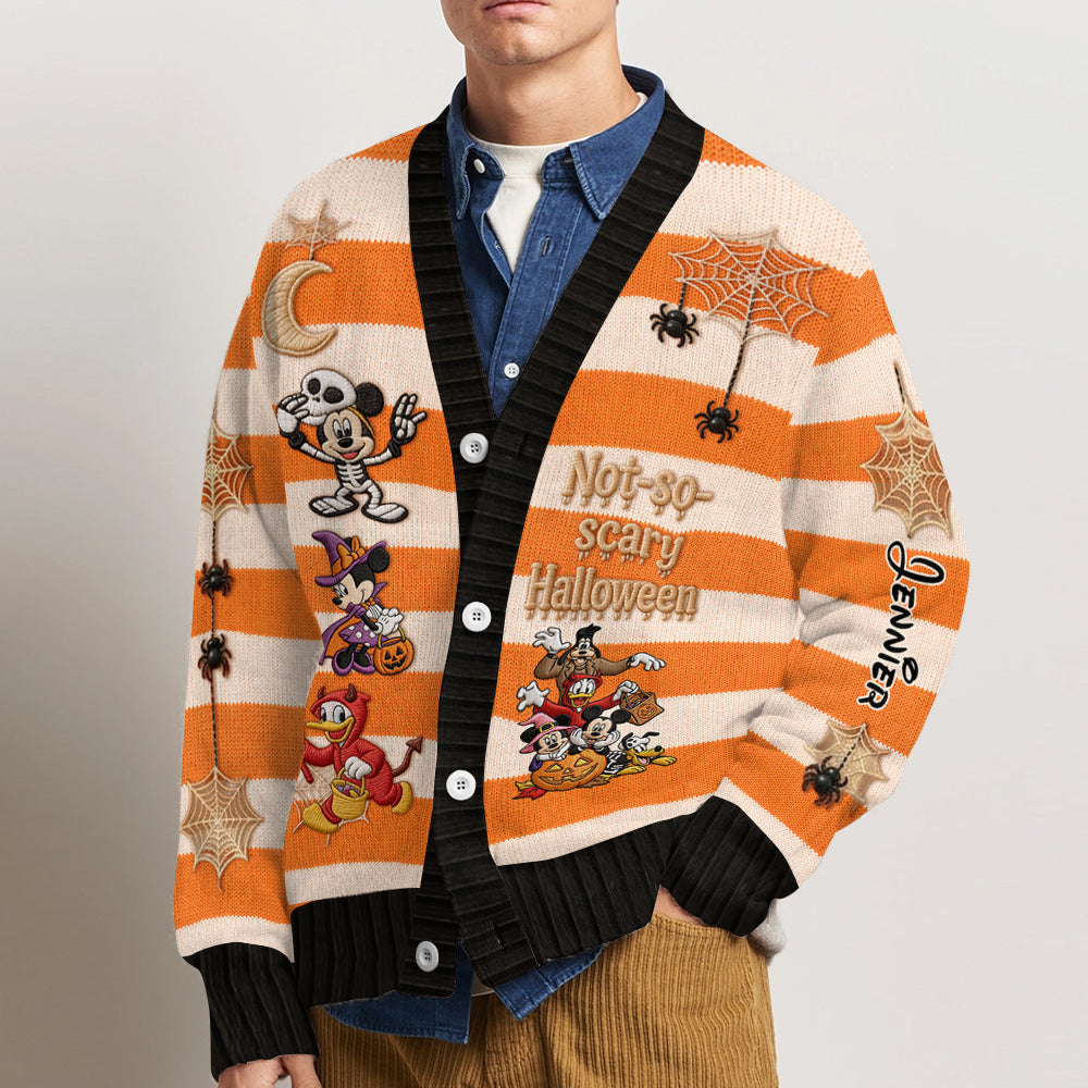 Not-so-scary Halloween - Personalized Mouse Cardigan Sweater