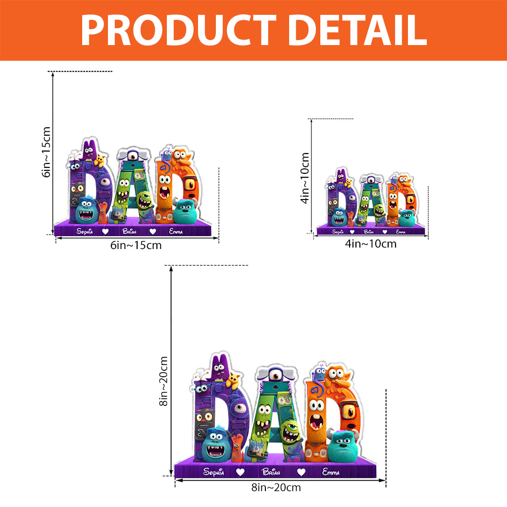 Monster Dad - Personalized Mouse Custom Shaped Acrylic Plaque