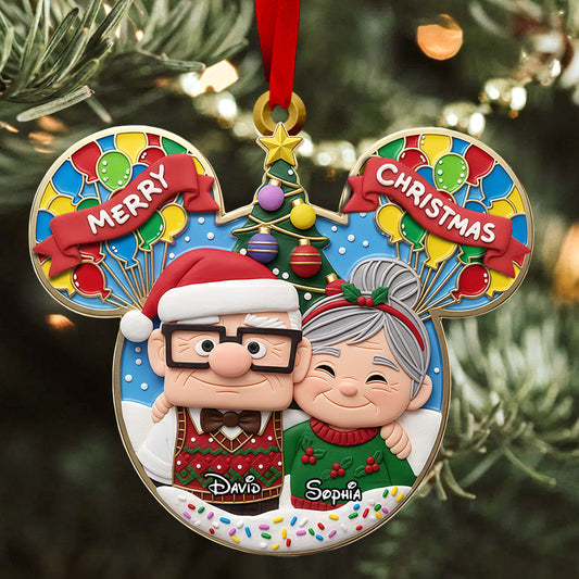 Couple Up Merry Christmas - Personalized Couple Ornament